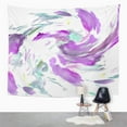 thumbnail image 2 of UFAEZU Colorful Abstract Hand Watercolor Wash Green Agate Artistic Bright Brush Color Wall Art Hanging Tapestry Home Decor for Living Room Bedroom Dorm 60x80 inch, 2 of 2