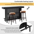 thumbnail image 4 of U_Style-CA 3-in-1 Dining Table, Counter Height Table & Bar Table with Wine Storage,Modern Top Kitchen Island Table with Footrest and 2-Tier Wine Rack, Suitable for Dining Room, Kitchen & Home Bar, 4 of 16