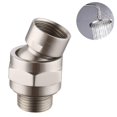 thumbnail image 1 of Shower Connector Ball Joint Shower Head Swivel Ball Adapter Adjustable Shower Arm Extension Universal Component Brushed Nickel, 1 of 5
