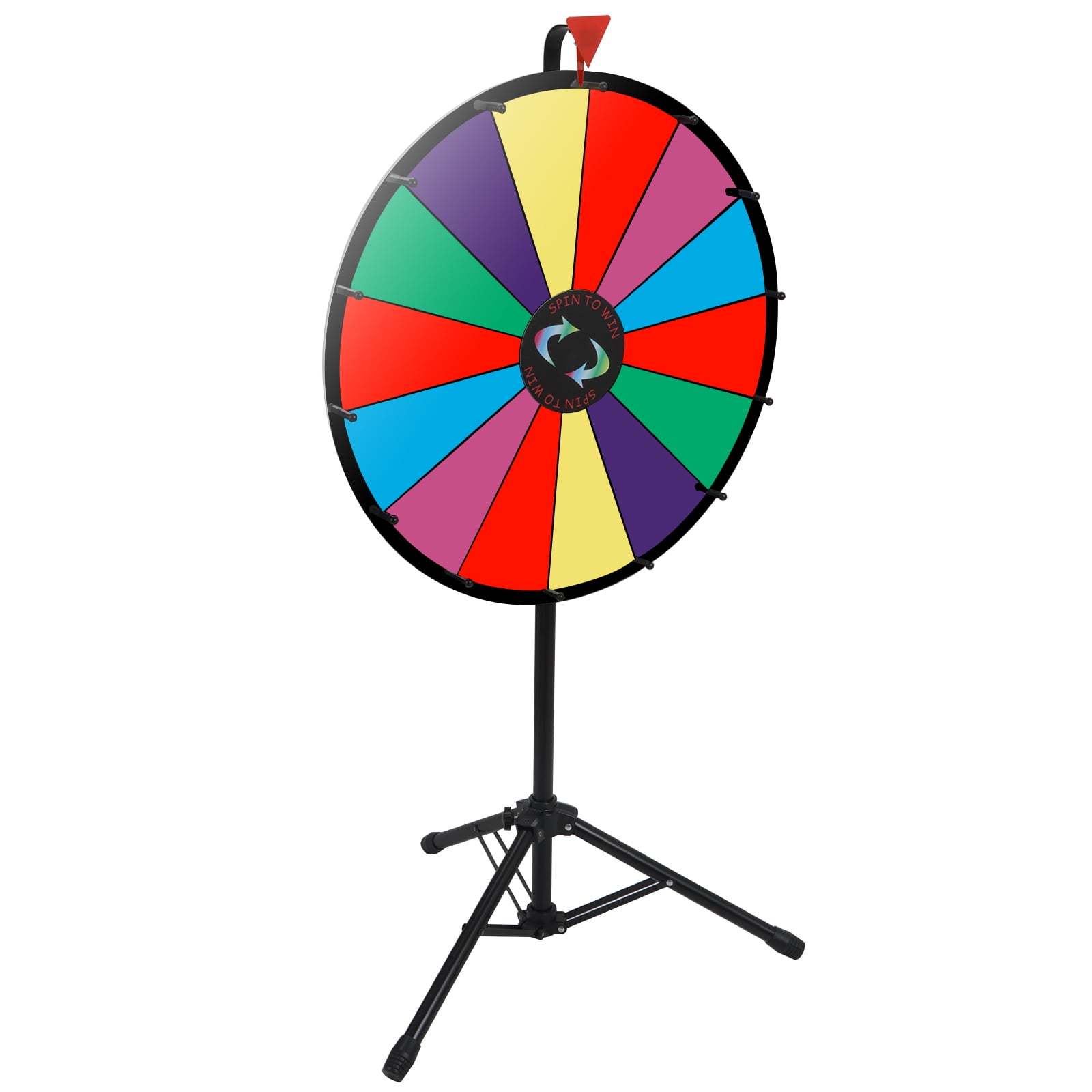 ZENSTYLE 24 Tabletop Prize Spin Wheel 14 Slots Spinning Game Fortune  Spinner, Black Base