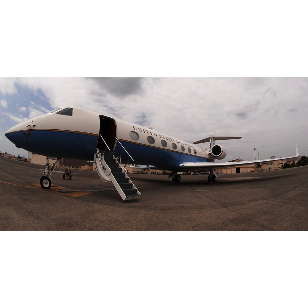 Us Government Jet Private Plane Gulfstream12 Inch By 18 Inch Laminated