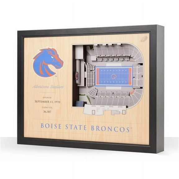 YouTheFan NCAA Boise State Broncos FB 25-Layer Stadiumview Wall Art