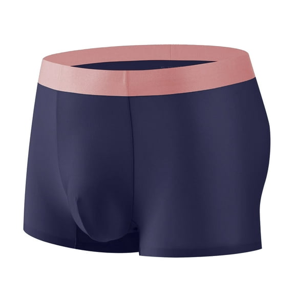 Ohufall Mens Underwear Ice Silk Thin Style Traceless Boxers Business Breathable Men's Summer Comfortable Boxers Clearance