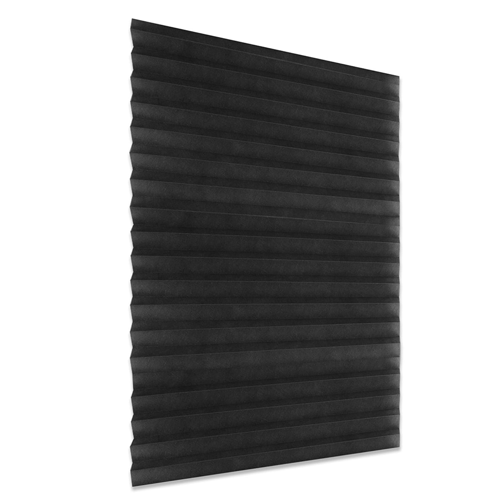 Blackout Pleated Window Shades Window Blind Blackout Light Block Cordless Black 35.43*59.06 in