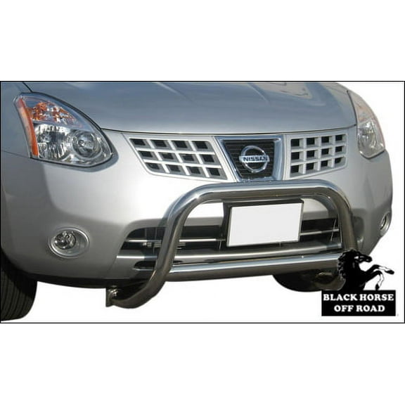 Black Horse A Bar No skid plate Stainless Steel Compatible with 2008-2013 Nissan Rogue|2014-2015 Nissan Rogue Select-BB116703SS