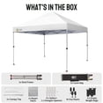 thumbnail image 6 of CROWN SHADES 8x8 Pop Up Canopy with One Push Setup Easy Outdoor Sun Shade for Events Parties Camping White, 6 of 7
