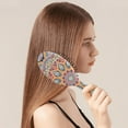 thumbnail image 3 of Hippie Style Floral Hair Brush, Colorful Boho Paddle Comb with Soft Bristles for Curly, Wavy, Straight Hair, Aesthetic Room Essential, 3 of 8
