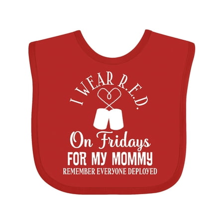 

Inktastic Military Mommy I Wear R.e.d. Friday Gift Baby Boy or Baby Girl Bib