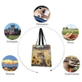 thumbnail image 5 of Canvas Tote Bag for Women Girls Design Print Sunny Umbrella Paws Tote, 5 of 8