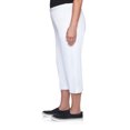 thumbnail image 3 of Alfred Dunner Womens Petite Twill Buttoned Hem Capri Pant, 3 of 6