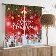 thumbnail image 2 of Christmas Curtains for Living Room, Red Xmas Merry Christmas Fir Twigs Ball New Year Winter Snow Holiday Party Decor Window Drapery Treatments for Bedroom Kitchen Bathroom Home 2 Panels, 55x39 Inch, 2 of 5