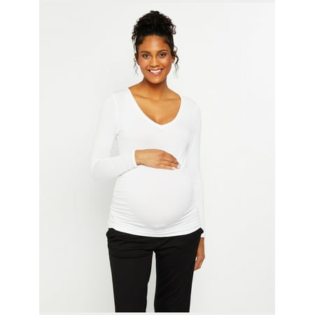 

Motherhood Maternity Long Sleeve Side Ruched Maternity T Shirt
