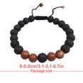 thumbnail image 3 of Mode 8MM Bracelets Assortis Réglable Noir Mat Bouddha Perles Diffuseur Bracelet Exquis Femmes Accessoires Cadeaux pour Hommes Sable Perle, 3 of 9