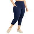 thumbnail image 6 of MSRP $35 Id Ideology Plus Size Cropped Leggings Blue Size 2X, 6 of 7
