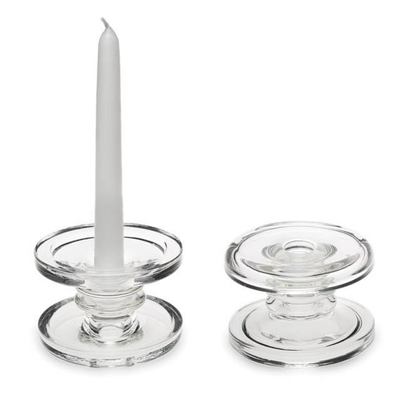 Abbott Collection AB-27-JACK 4.5 in. Reversible Pillar & Taper Holder, Clear