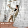 thumbnail image 7 of Deconovo 2 Panels Sheer Curtain Panels for Living Room, Moroccan Decorative Design, 52 x 63 Inch, Gray, 7 of 7