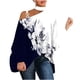 thumbnail image 2 of Puntoco, camisa informal para mujer, manga larga, cuello Halter, hombros descubiertos, blusa holgada con estampado de Polluer, tops Puntoco Puntoco-335, 2 of 5