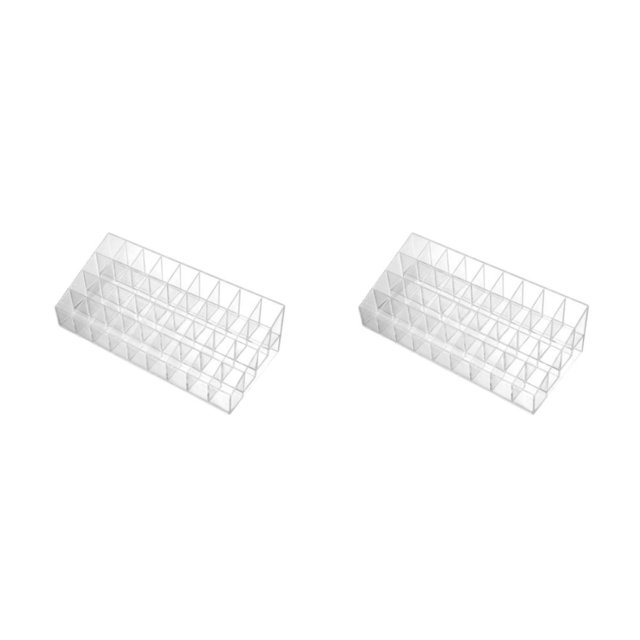 Wweixi Plastic Cosmetic Organizer Easy To Clean Multiple Compartments Travel Makeup Organizer Storage Stylish Appearance 36 grids 2Set