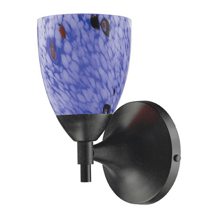 

Wall Sconces 1 Light With Dark Rust Finish Starburst Blue Glass Medium Base 6 inch 60 Watts - World of Lamp