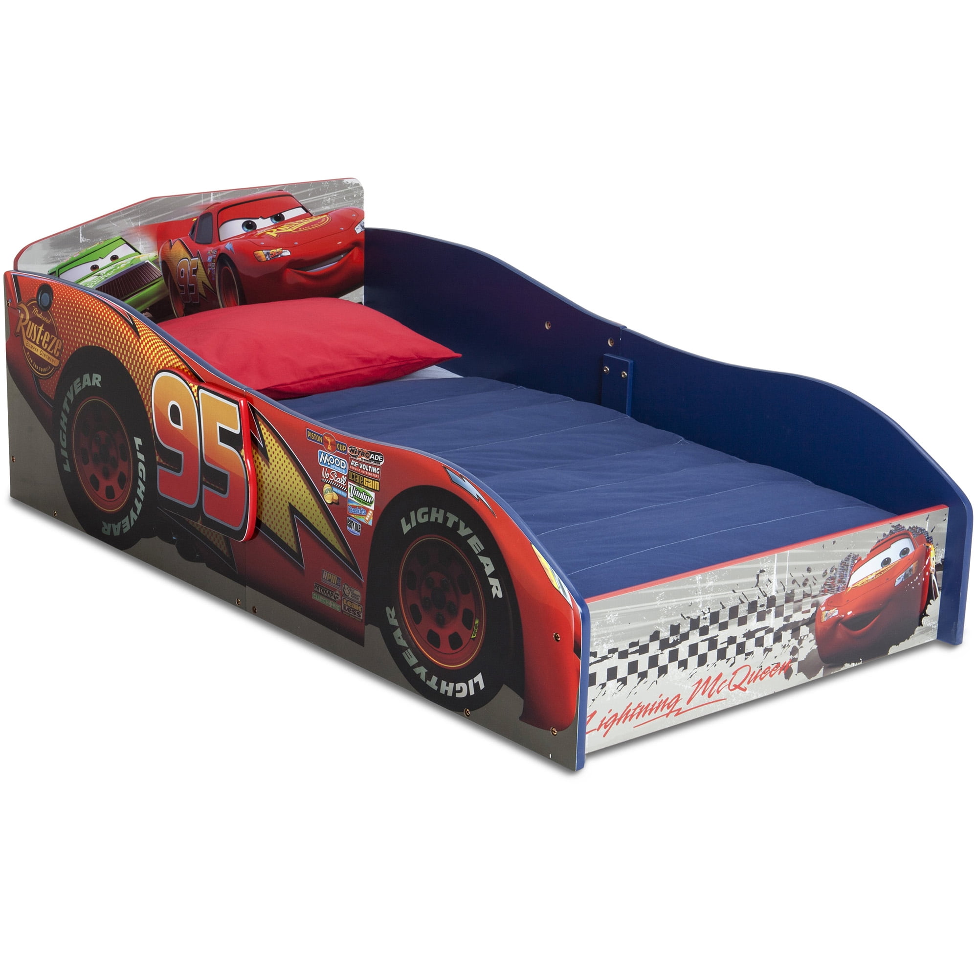デルタチルドレン 幼児用 ベッド ディズニー カーズ パウパトロール キャラクター トドラーベッド 木製 キッズ 子供用 子供部屋 サイドガード
