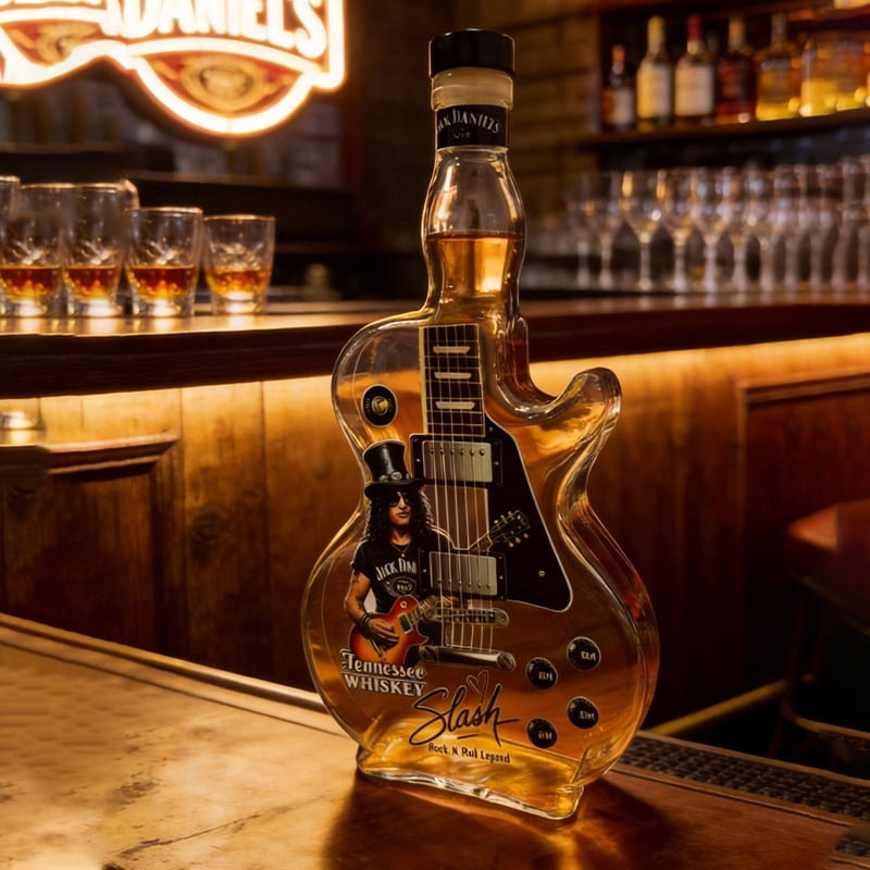 390ml Guitar Shaped Whiskey Decanter 390ml Glass Liquor Bottle Gifts For Music Lovers