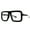 Black/Oversized, variant on Oversized Large Thick Retro Nerd Bold Fashion Square Frame Mens adult Clear Lens Glasses