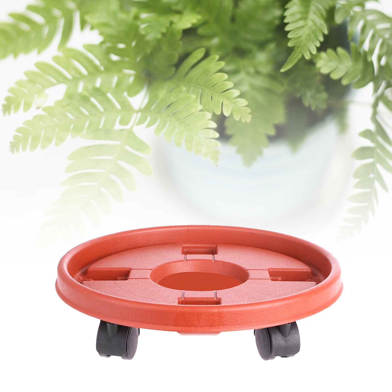 Flower Pot Bottom Stand Trolley Movable Tray Plant Saucer with Wheels