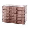 thumbnail image 3 of Caja de almacenamiento para joyas y collares, 120 compartimentos, 5 capas, para mujeres y niñas Púrpura, 3 of 9