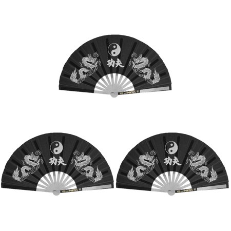 

TOYMYTOY 3pcs Decorative Fan Kung Fu Fan Portable Performance Fan Folding Hand Fan Dancing Fan