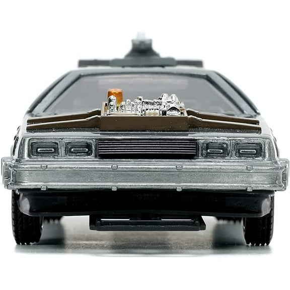 DeLorean DMC (Time Machine) Brushed Metal "Back to the Future Part III" (1990) Movie 1/32 Diecast Model Car by Jada