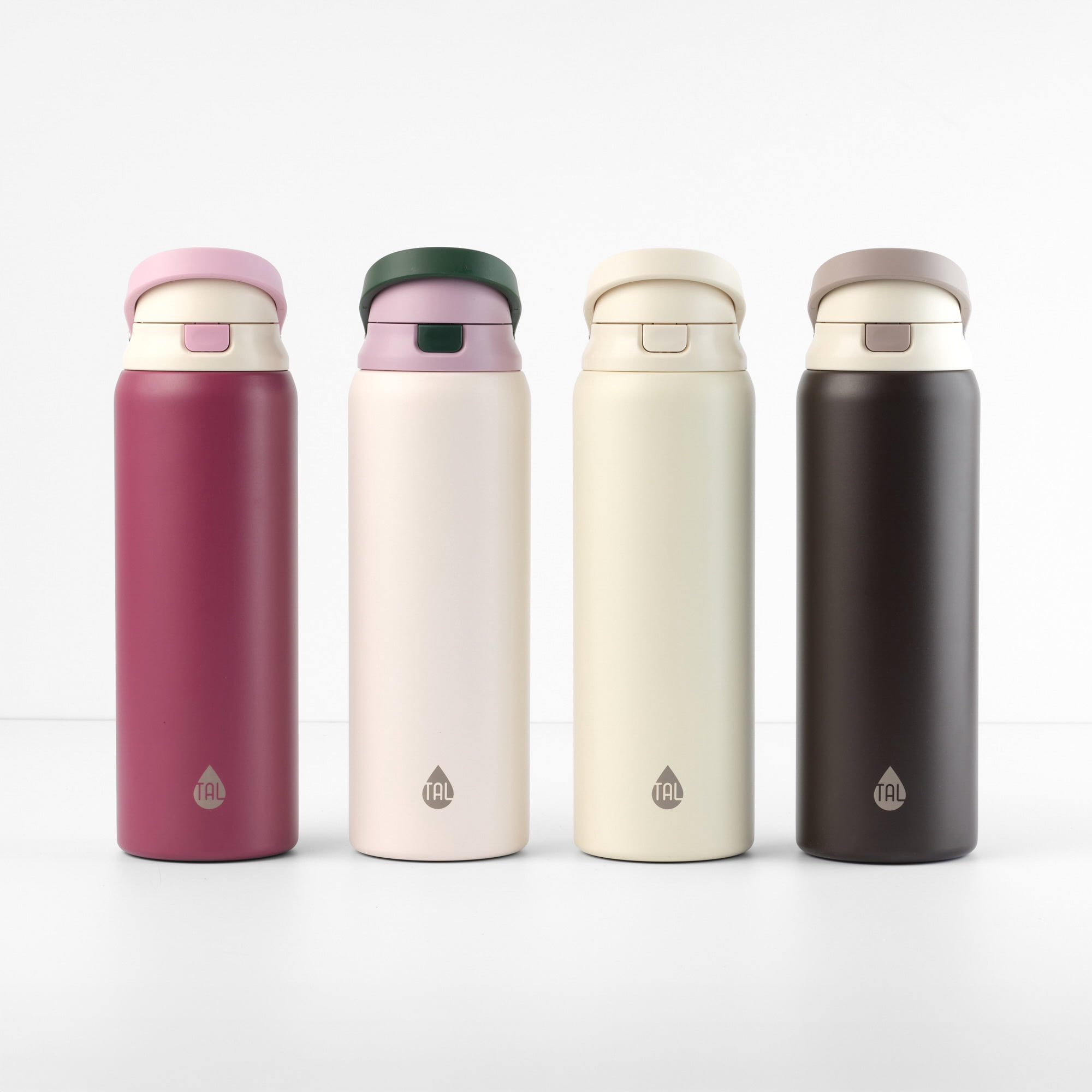 TAL 32oz Stainless Steel 2-in-1 Water Bottle with Straw and Chug Lid, Mocha
