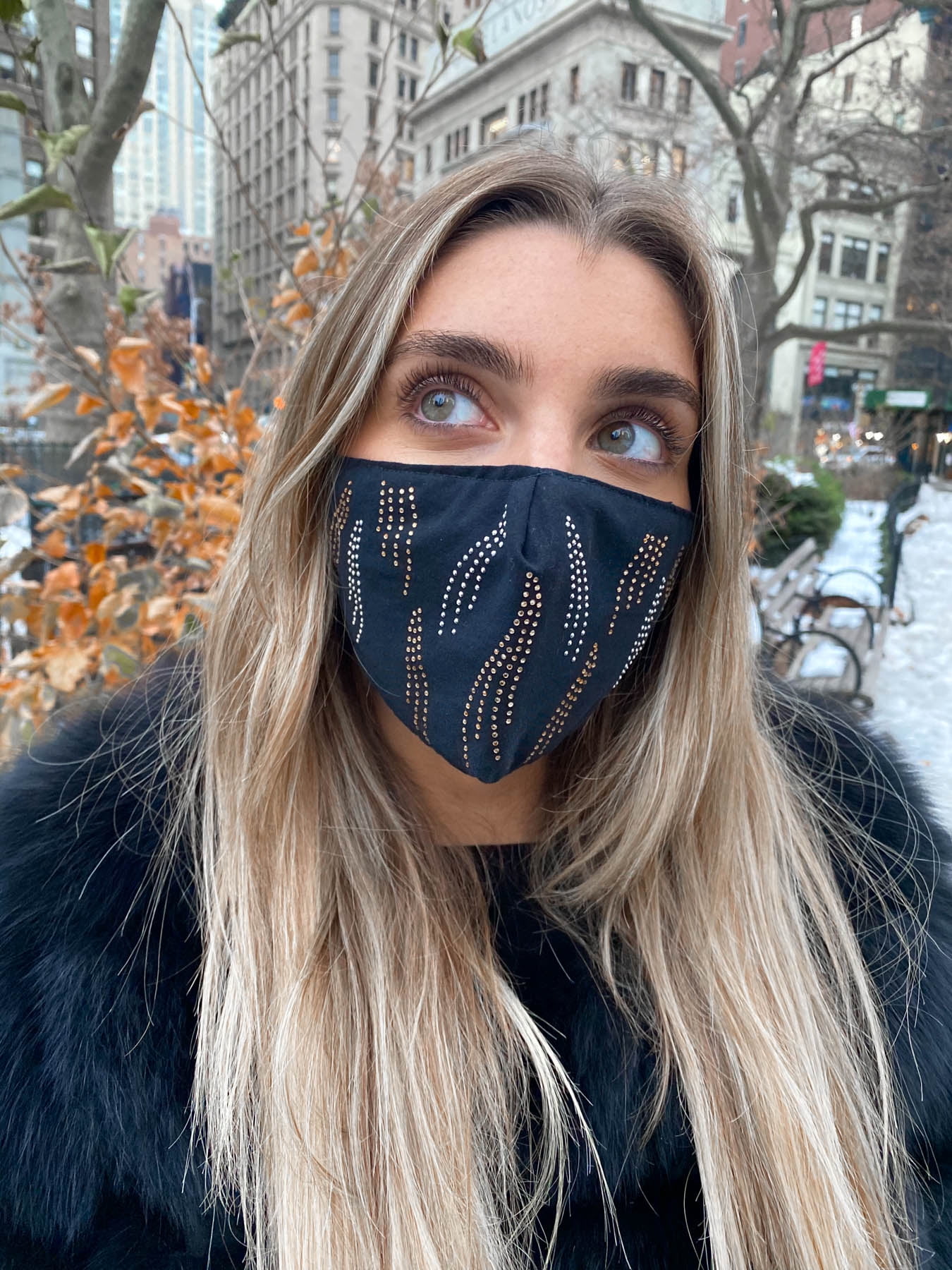 2PC STONE/SOLID FACE MASK