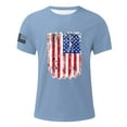 thumbnail image 5 of Gvdentm Mens Shirts USA Flag 4th of July Independence Day American Flag Men's Tee Shirt A07-Light Blue,3XL, 5 of 5