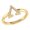 14K Yellow Gold Vermeil, variant on Aim High Open Triangle Design Natural Diamond Ring for Women - Available in 925 Sterling Silver Rings for Occasions and Wedding (Color HI, Clarity I2-I3) (Ring Size: 7)