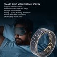 thumbnail image 4 of Fitness Tracker Ring, Smart Health Ring Multifunctional Display Screen Step Counting  for Sports Running Size 8 Inner Dia.: 18.2mm / 0.72in, Circumference: 57mm / 2.24in,Size 9, 4 of 7