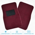 thumbnail image 3 of BDK MT-100-BD Burgundy Red Carpeted 4 Piece Car SUV Floor Mats With Vinyl Heel Pad Car Vehicle Universal Fit, 3 of 9