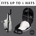 thumbnail image 6 of Atzi Hats Case for Baseball Caps Hard Travel Hat Case Cap Carrier Hats Storage Box Shoulder Strap Carabiner Fits 6 Hats, 6 of 9