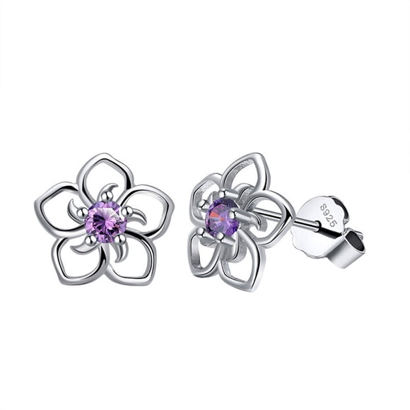 Flower Stud Earrings, Hypoallergenic Small Rose Flowers Earings with Zirconia Helix Cartilage Earrings Gifts, Various Fashion Trendy Earring Jewelry for Birthday Part