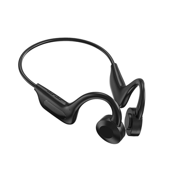 Auriculares de conducción ósea, control de voz, auriculares deportivos con reproductor de música para deportes negro