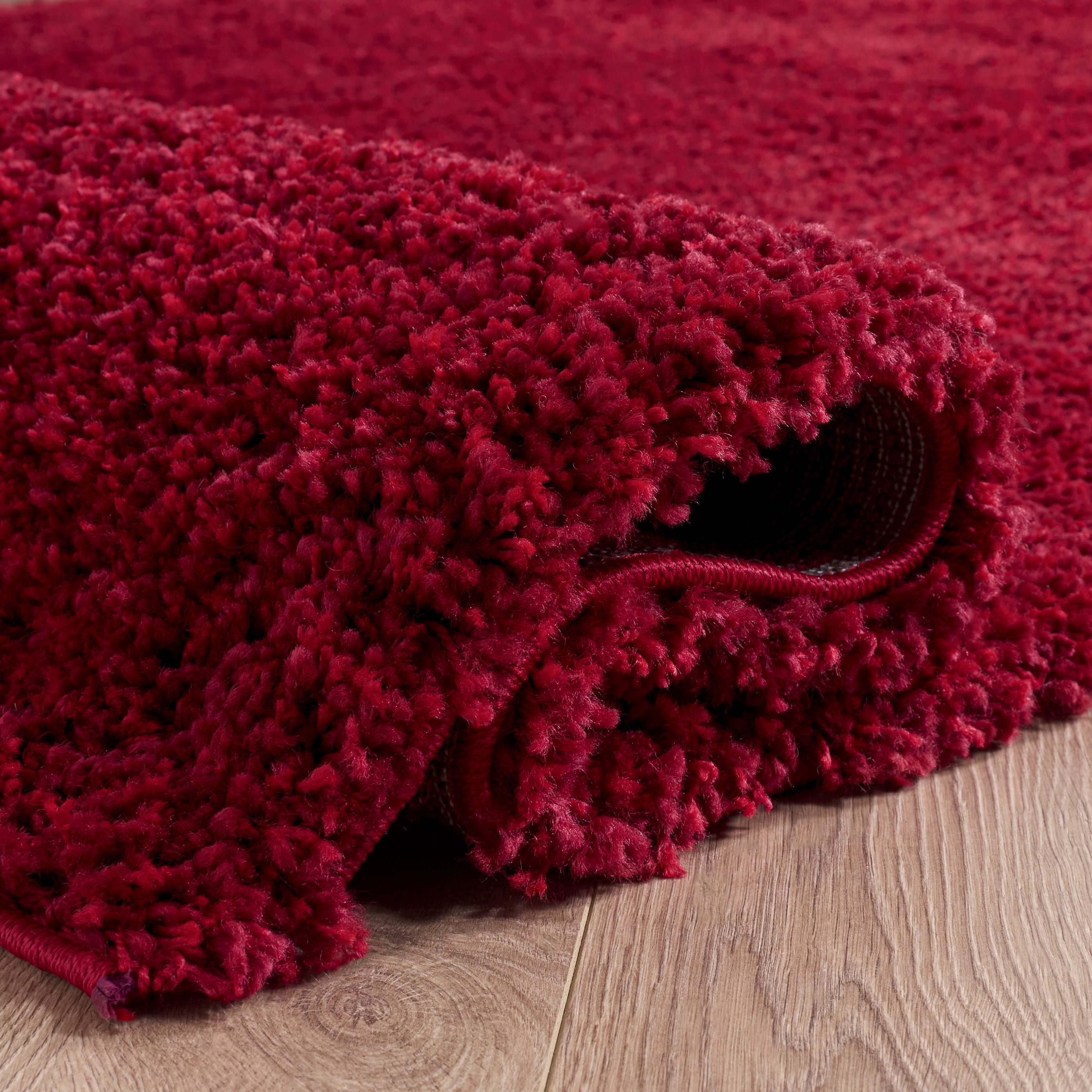 Safavieh California Plush Solid Shag Area Rug, Red, 9' x 9' Square
