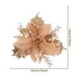 thumbnail image 3 of HongHeng Poinsettia Christmas Decorations Flowers - 12Pcs Artificial Red Gold Poinsettia Christmas Tree Ornaments Glittery for Xmas New Year Wedding Party Wreath DIY Garland Decor, 3 of 6