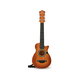 thumbnail image 1 of Guitarra para niños de 3 a 12 años correa ajustable 66x21 cm Malubero Café, 1 of 5
