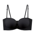 thumbnail image 4 of PMVFHDE Front Closure Strapless Bra Seamless Non Backless Push Up Design For Small Bust Enhancement Lifting Black - S, 4 of 4