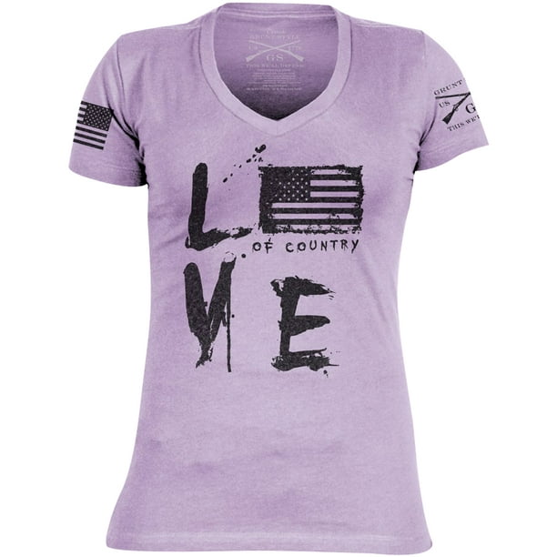 Grunt Style - Grunt Style Women's Love of Country Revisited V-Neck T ...