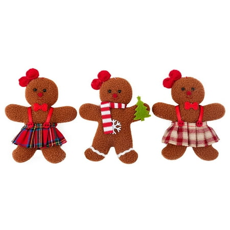 

3 Pcs/Set Christmas Decoration Gingerbread Man Doll Xmas Tree Hanging Pendants