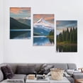 thumbnail image 4 of Nawypu Canvas Wall Art Snow Mountain And Forest Canvas Print Artwork Nature Landscape Wall Art Paintings Framed Ready to Hang for Living Room Dinning Room Bathroom Home Decor 12''x16''X3 Panels, 4 of 4