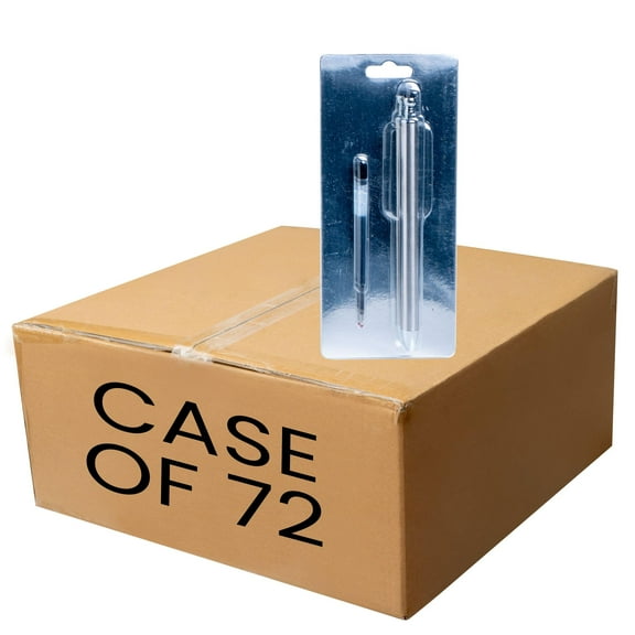 makerflo 72 Pieces Craftable Stainless Steel Pens and Blanks, Black Ink Gel Pens for Crafting Gifting - Not for sublimation