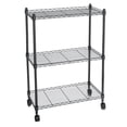 thumbnail image 6 of 3-Tier Wire Shelf Shelving Unit Modern Rolling Cart Rack with Wheels HFON, 6 of 6
