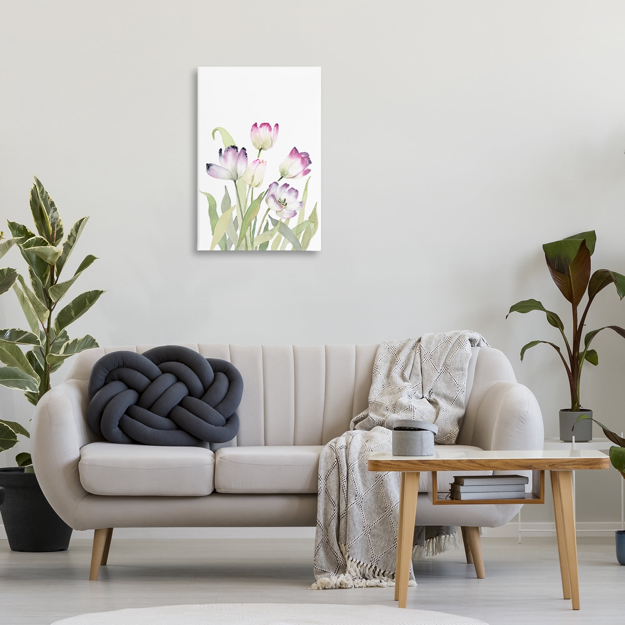 Stupell Industries Fresh Garden Tulips Botanical & Floral Painting Gallery Wrapped Canvas Art Print Wall Art, 20 x 30