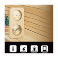 Wooden Sauna Thermometer and Hygrometer 2 in 1 Humidity Temperature Measurement for Home Family